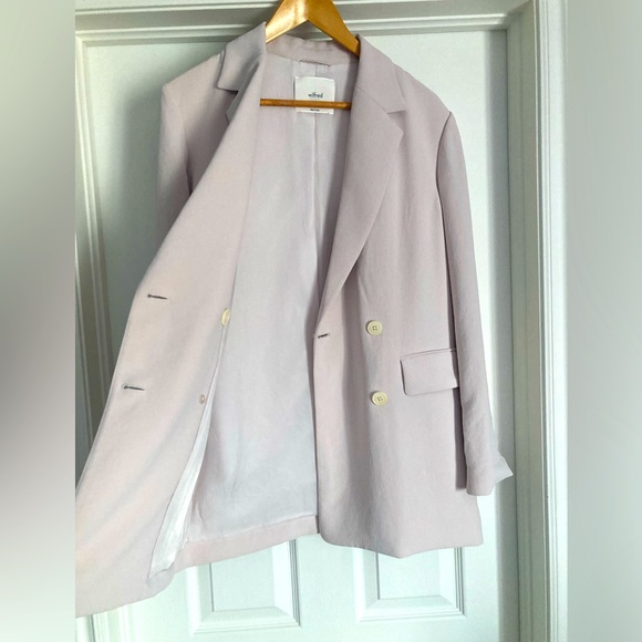 Aritzia Wilfred cherelle blazer, vin gris, size S - Picture 3 of 14